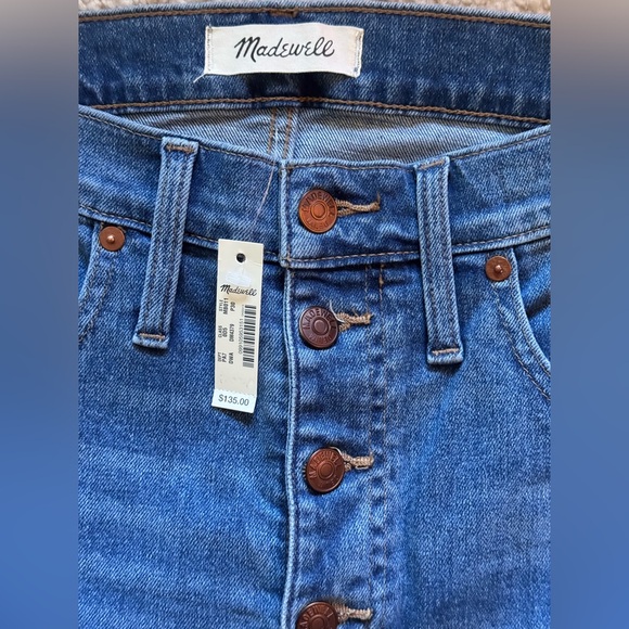 Madewell 10” High-Rise Skinny Denim Jeans Button Fly Front Size‎ W30P/26” inseam - Picture 5 of 11